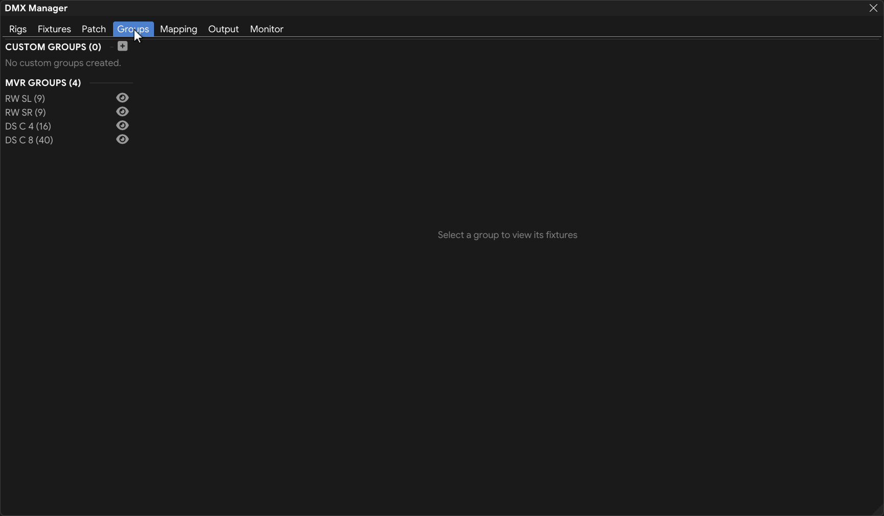 Groups tab
