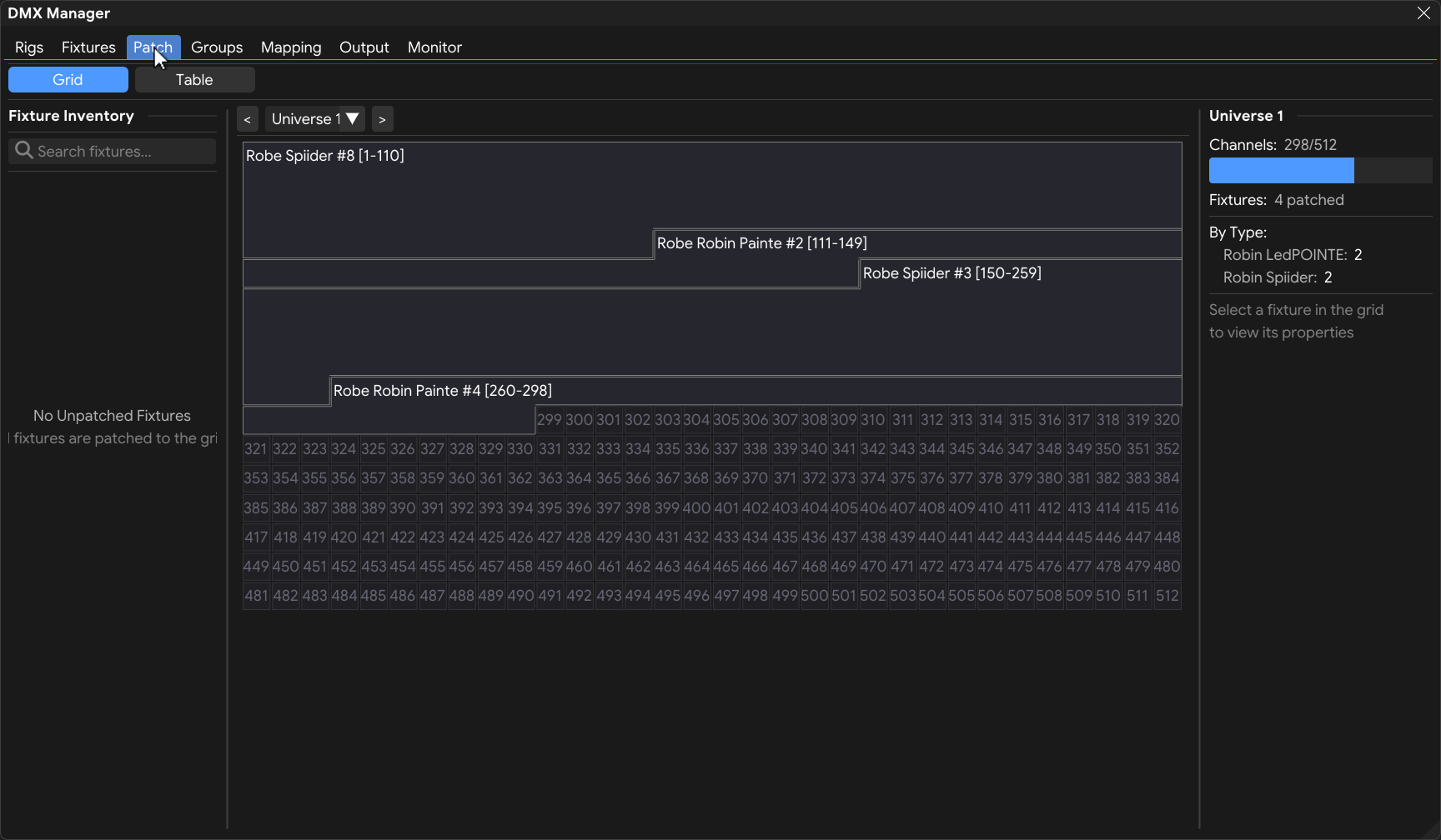 Patch Grid view
