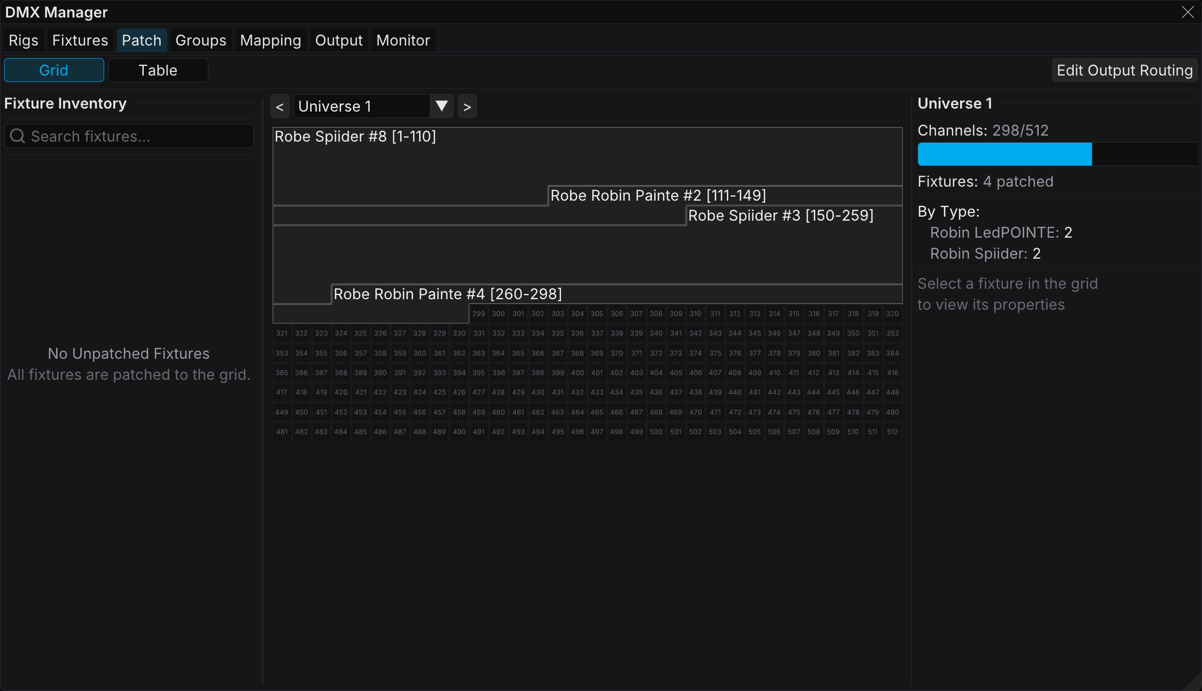 Patch Grid view
